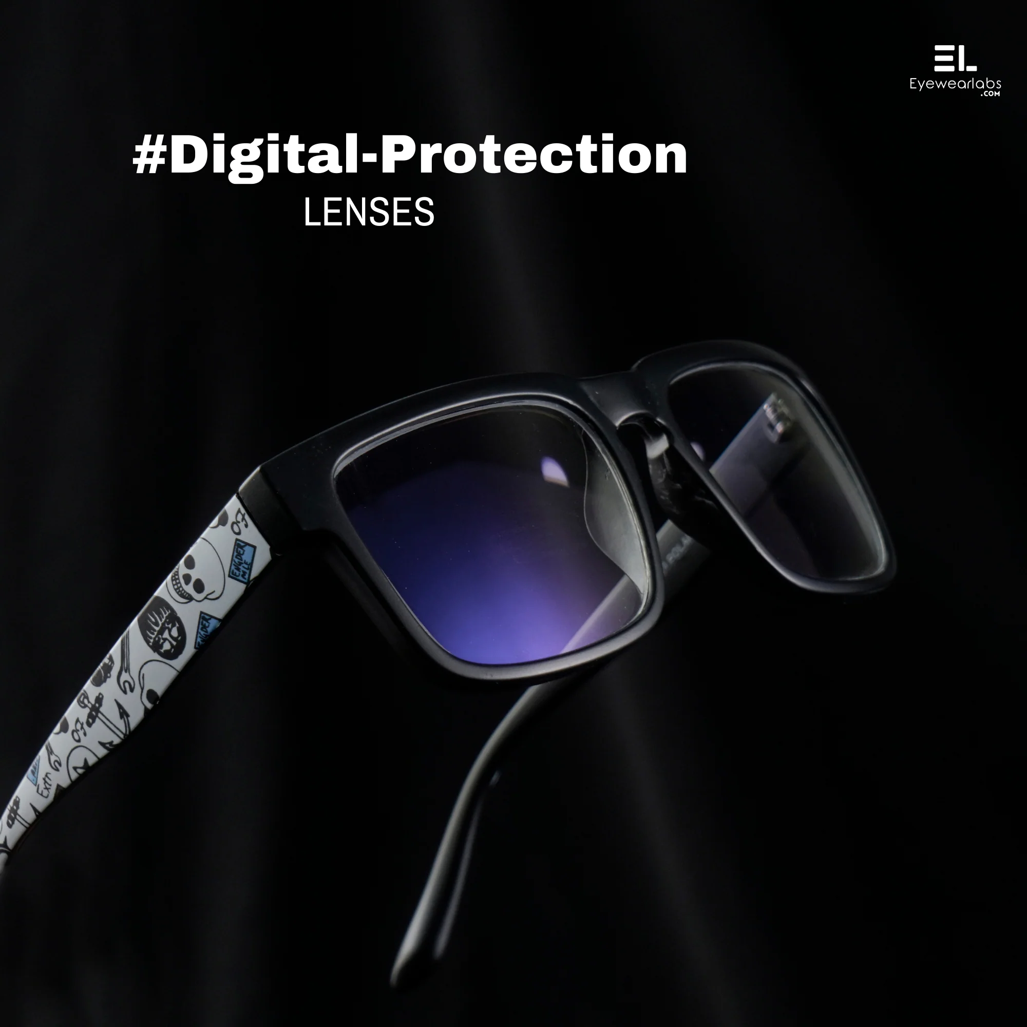 Dark-Skull Blue Light Glasses - Image 4